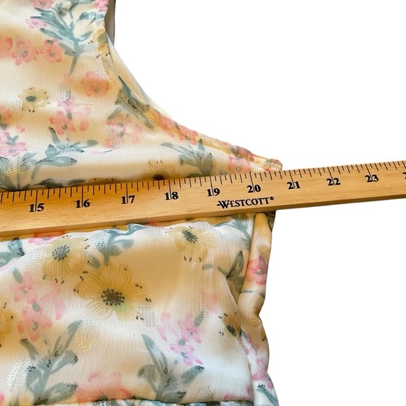 Charlie Paige Shimmer Boho Tank Dress-Wild Flowers-Size Large - Picture 13 of 16